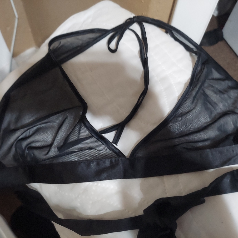 Matching sexy XL-1XL Sheer top and Skirt set